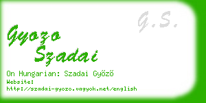 gyozo szadai business card